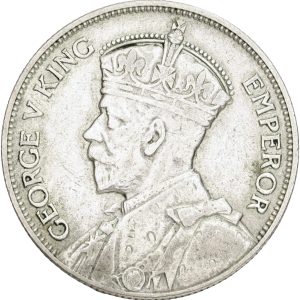 New Zealand, George V, One Florin 1934, KM 4, VF-F, small edge nicks.