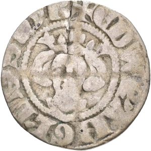 England, Edward, Sterling ND, 13th century, F, flan crack.
