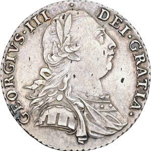 England, George III, Shilling 1787, with hearts, S 3746, VF