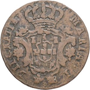 Portugal, Maria I, 5 Reis 1795, KM 9, F