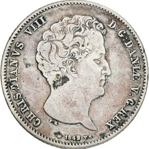 Chriatian VIII, rigsbankdaler 1842, H 4A, Sieg 12.1, kv. 1