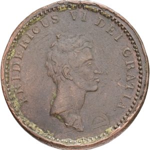 Frederik VI, 12 skilling 1812, H 11, Sieg 6, overpræg på skilling 1771, kv. 1+-1
