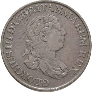 Ceylon, George III, One Half Stiver 1815, KM 90, VF-F, scratches.