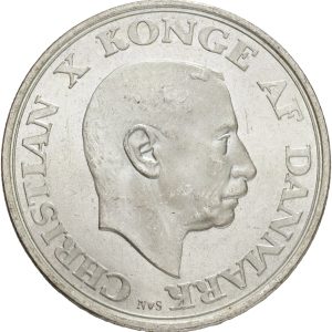 Christian X, 2 kroner 1945, 60-års fødselsdag, H 5, kv. 0