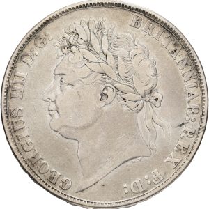 England, George IV, Crown 1922, TERTIO, S 3805, F
