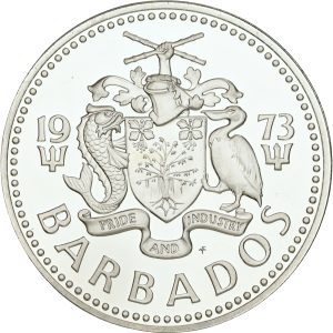 Barbados, 10 Dollars 1973, KM 17a, Proof