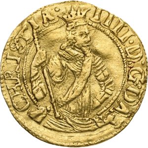 Christian IV (1588-1648), København, Ungersk gylden 1604, H 15, Sieg 138, F 43, 3,39 g, kv. 1+-1, fint eksemplar af denne uhyre sjældne typemønt med 100 års proveniens. Ex. Hede II 1991 nr. 206; ex. Ex. Karlby; ex. L. E. Bruun dubletauktion 1925 lot 1774.