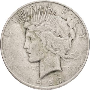 USA, Dollar 1927 D, KM 150, VF-F