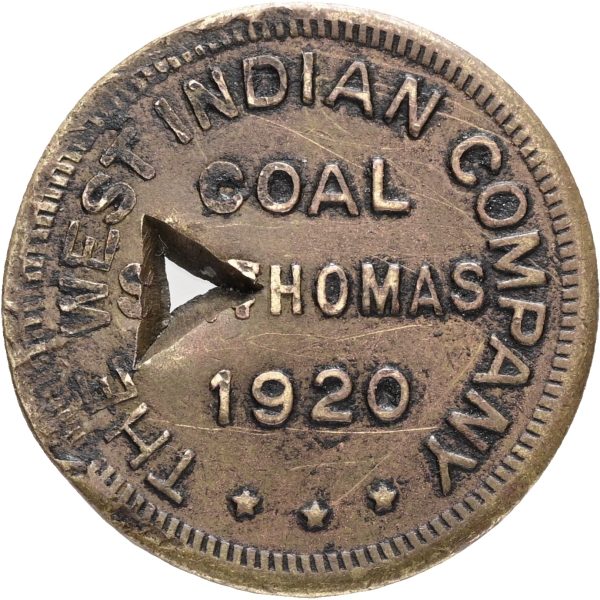 Dansk Vestindien / U.S. Virgin Islands, The West Indian Company, Coal 1920, Sieg 77, VF