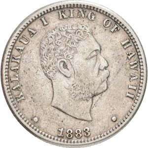 Hawaii, Kalākaua, 1/4 Dollar 1883, KM 5, VF