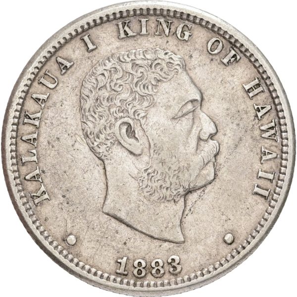 Hawaii, Kalākaua, 1/4 Dollar 1883, KM 5, VF