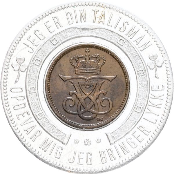 Lykkeskilling, Dalgaards Kaffe, Højbro plads 4, København, Sieg 26, kv. 01-1+, (1 øre 1907)