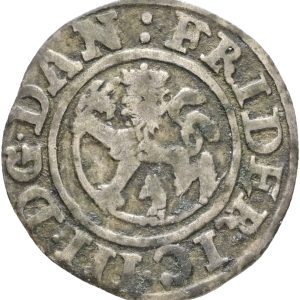 Norge, Frederik III, 2 skilling 1649, NMD 208, Sieg 2.1, H 70A, kv. 1+-1, korr.