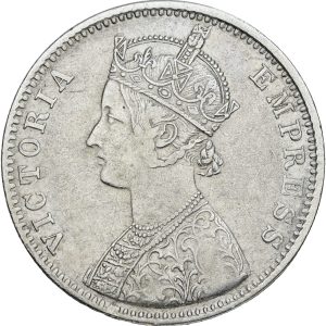 British India, Victoria, One Rupee 1900, KM 492, VF