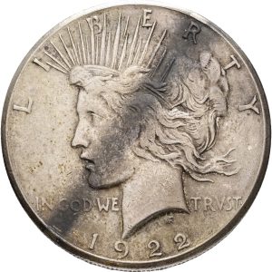 USA, Dollar 1922 S, KM 150, VF-F