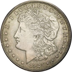 USA, Dollar 1921, KM 110, EF-VF, edge nick.