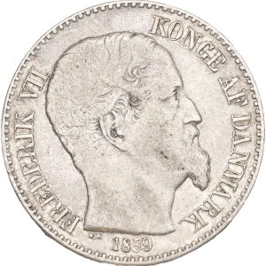 Dansk Vestindien, Frederik VII, 10 cents 1859, Sieg 18, H 20, KM 66, kv. 1+-1