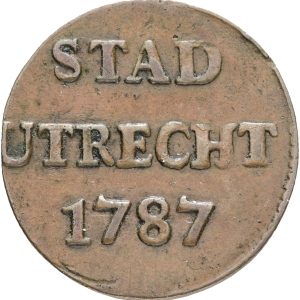 Netherlands, Utrecht, 1 Duit 1787, KM 91, VF