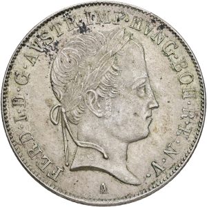 Austria, Ferdinand I, 20 Kreuzers 1848 A, KM 2208, EF