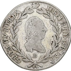 Austria, Joseph II, 20 Kreuzers 1786 B, KM 2069, VF