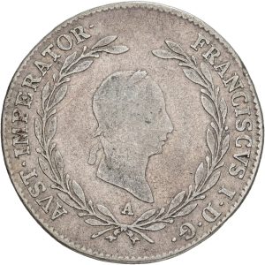 Austria, Franz II, 20 Kreuzers 1725 A, KM 2144, VF