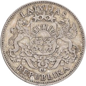 Latvia, 1 Lats 1924, KM 7, VF