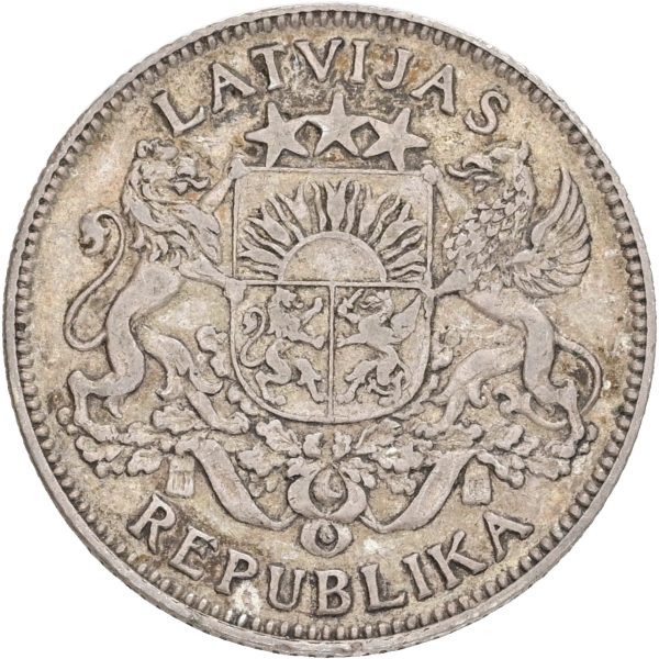 Latvia, 1 Lats 1924, KM 7, VF