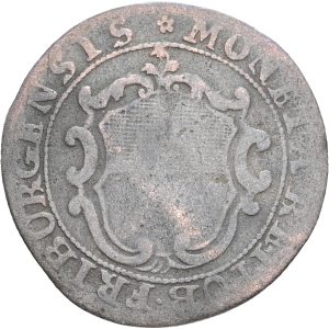 Switzerland, Freiburg, Halbbatzen (2 Kreuzer) 1752, KM 47, F, lightly bent