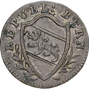 Switzerland, Bern, 1 Rappen 1818, KM 175, UNC-AU
