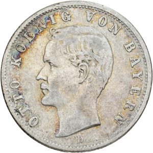 Germany, Bayern, Otto, 2 Mark 1904 D, KM 913, VF/EF