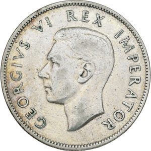 South Africa, George V, 2 1/2 Shillings 1943, KM 30, VF