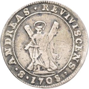 Germany, Braunsweig-Lüneburg-Calenberg-Hannover, Georg I, 4 Mariengroschen 1708, KM 53, VF, dent.