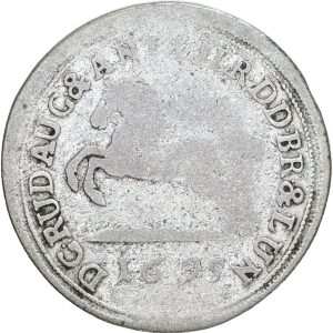 Germany, Braunsweig-Wolfenbüttel, Rudolf August & Anton Ulrich, 1/12 Taler 1695 ICB, Welther 2103, VF-F