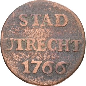 Netherlands, Utrecht, 1 Duit 1766, KM 91, F