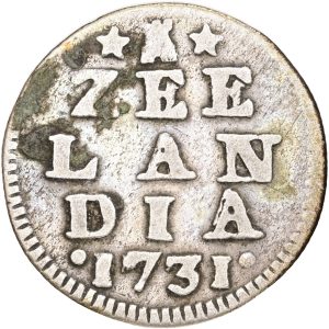 Netherlands, Zeeland, 2 Stuivers 1731, KM 59, VF