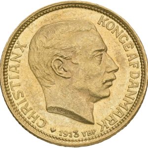 Christian X, 10 kroner 1913, H 2, Sieg 3, F 300, kv. 01