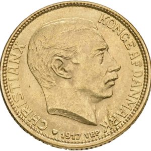 Christian X, 10 kroner 1917, H 2, Sieg 3, F 300, kv. 01