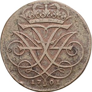 Frederik IV, Almissetegn fra Holmens Kirke (Bremerholms Kirckis Fattige) 1701, nummer 303 (graveret), cf. JS 1603, 1+-1, 10,39 g.