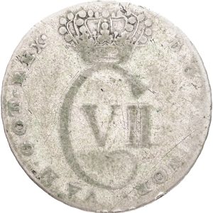 Dansk Vestindien, Christian VII, 12 skilling 1767, Sieg 9.5, FP DVI 2.5, H 5, KM 12, kv. 1/1+-1