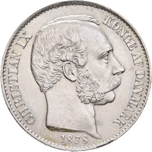 Dansk Vestindien, Christian IX, 20 cents 1878, Sieg 23, H 25, KM 71, kv. 01, lille ks.