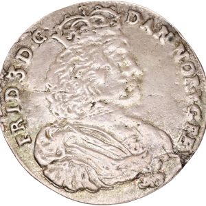 Frederik III, 8 skilling 1669, u. møntmærke, Sieg 26.2, H 121B, kv. 1+, hårdt renset på portræt.