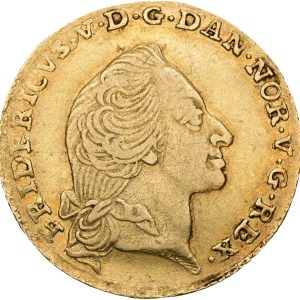 Frederik V, kurantdukat 1761 W / VH, Sieg 21.3, H 226, F 269, kv. 1+-1