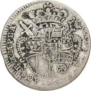 Germany, Münster, Clement August I von Bayern, 6 Mariengroschen 1754, KM 185, VF-F, plugged.