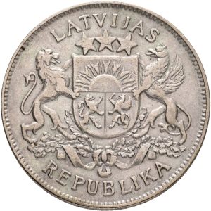 Latvia, 2 Lati 1926, KM 8, VF