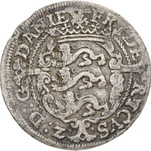 Frederik II, 8 skilling 1584, Sieg 14, H 26, 1+-1, blanketfejl.