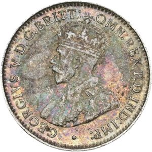Australia, George V, Threepence 1921 M, KM 24, EF