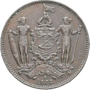 North Borneo (British Malaysia), One Cent 1886 H, KM 2, VF