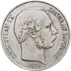 Dansk Vestindien, Christian IX, 20 Cents 1878, Sieg 23, H 25, KM 71, kv. 1+-1