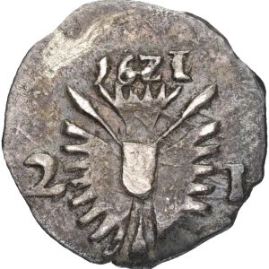 Sønderborg, Hans den yngre, 2 skilling lybsk 1621, Sieg 4, ridse.