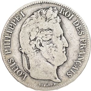 France, Louis Philippe, 5 Francs 1838 A, KM 749, VF-F